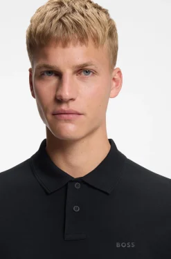 Cotton-piqué polo shirt with logo detail