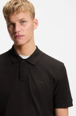 Cotton-piqué polo shirt with logo detail