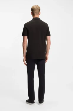 Cotton-piqué polo shirt with logo detail