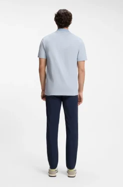 Cotton-piqué polo shirt with logo print