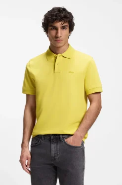 Cotton-piqué polo shirt with logo detail