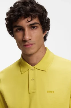 Cotton-piqué polo shirt with logo detail