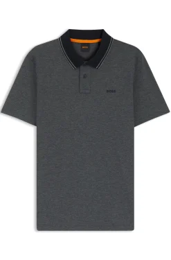 Cotton-piqué polo shirt with logo print