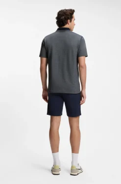 Cotton-piqué polo shirt with logo print