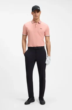 Cotton piqué polo shirt with logo details