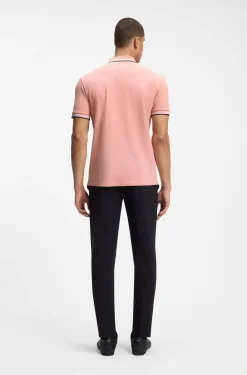 Cotton piqué polo shirt with logo details