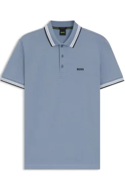 Cotton piqué polo shirt with logo details