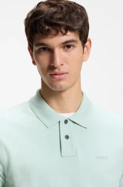 Cotton-piqué polo shirt with logo detail
