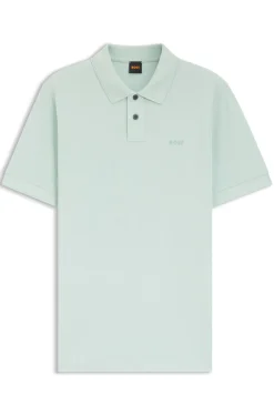 Cotton-piqué polo shirt with logo detail
