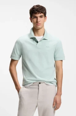 Cotton-piqué polo shirt with logo detail