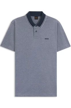 Cotton-piqué polo shirt with logo print