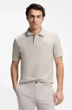 Cotton-piqué polo shirt with logo detail