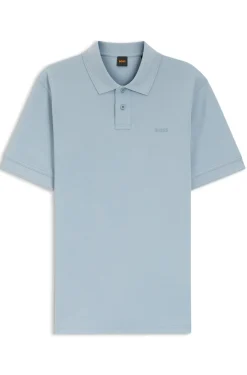 Cotton-piqué polo shirt with logo detail