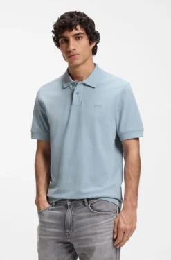 Cotton-piqué polo shirt with logo detail