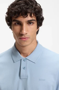 Cotton-piqué polo shirt with logo detail