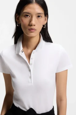 Cotton-piqué polo shirt with logo detail