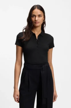 Cotton-piqué polo shirt with logo detail