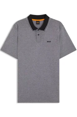 Cotton-piqué polo shirt with logo print