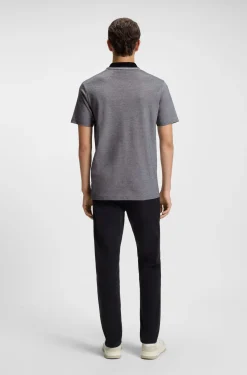 Cotton-piqué polo shirt with logo print