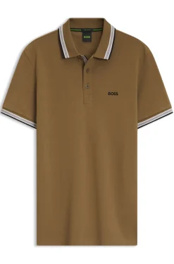 Cotton piqué polo shirt with logo details