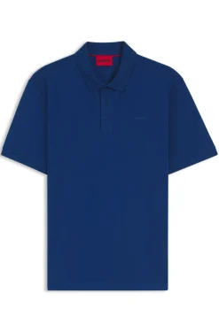 Cotton-piqué polo shirt with logo print