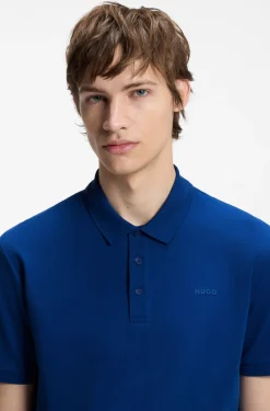 Cotton-piqué polo shirt with logo print