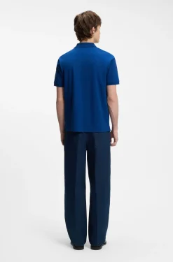 Cotton-piqué polo shirt with logo print