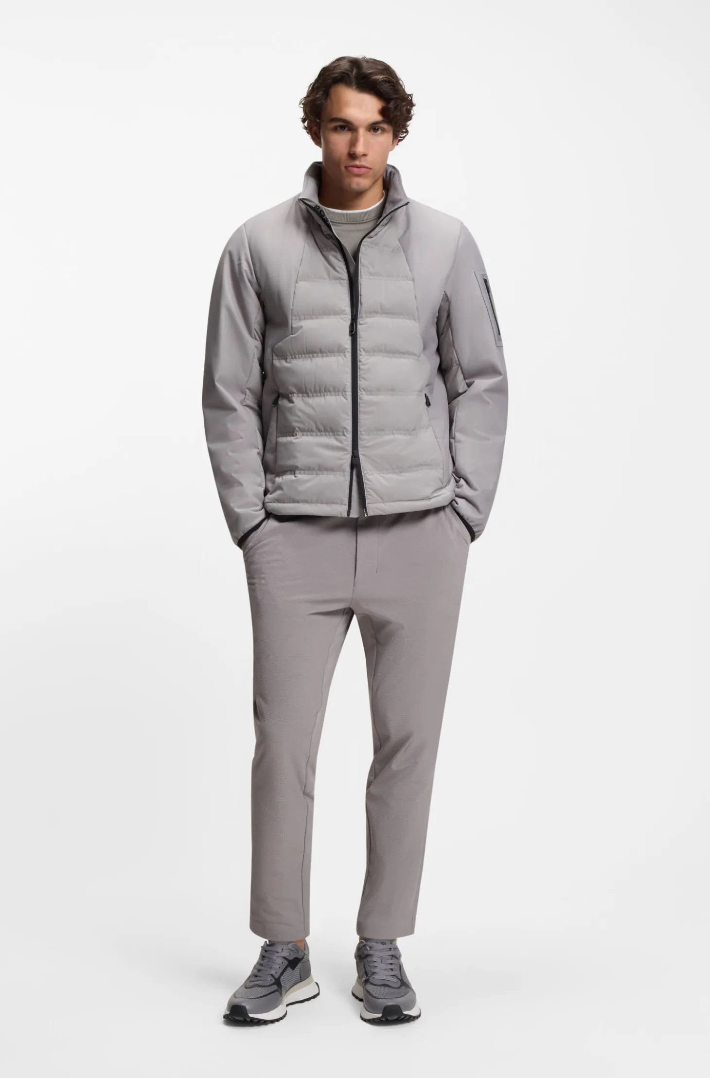 Cotton sweater with contrast logo