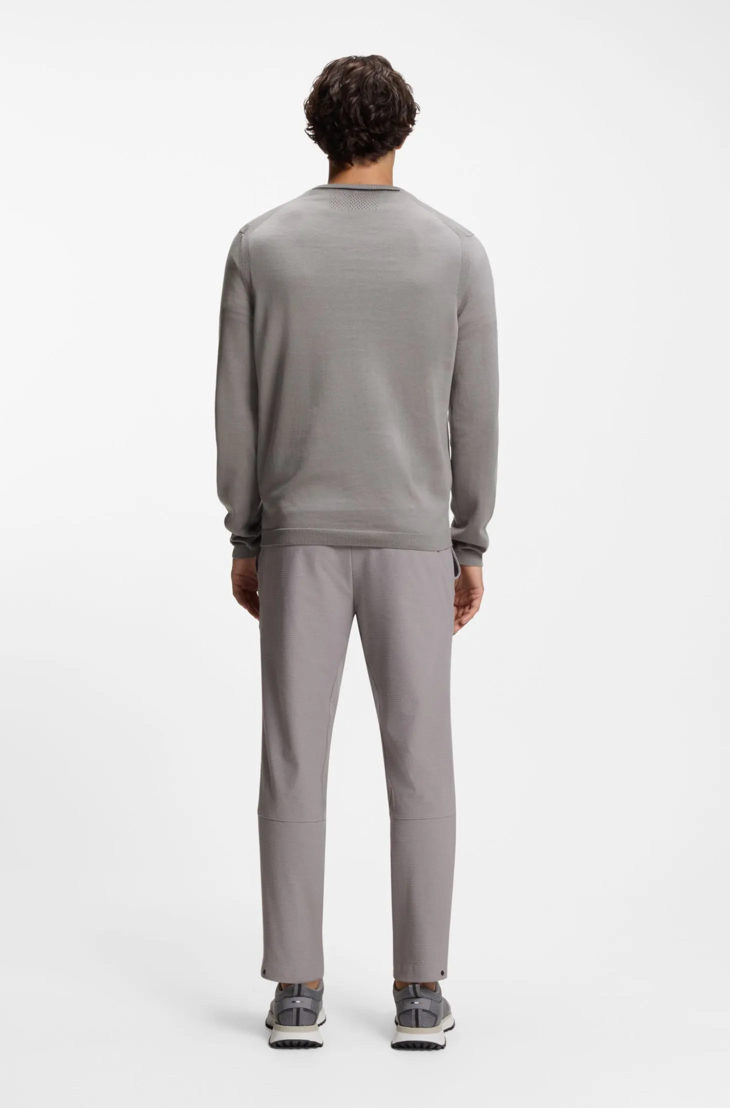 Cotton sweater with contrast logo
