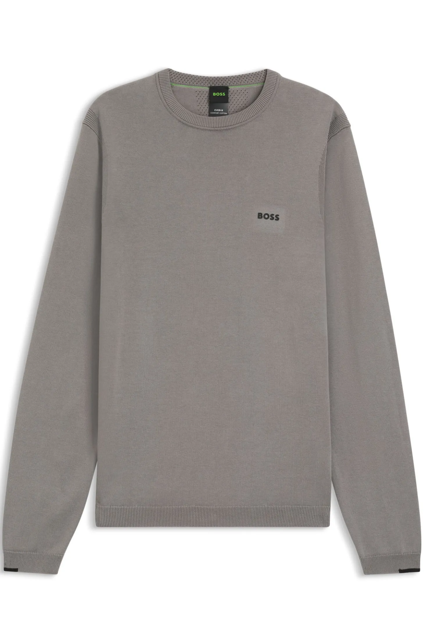 Cotton sweater with contrast logo
