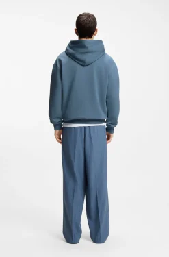 Cotton-terry hoodie with gradient logo