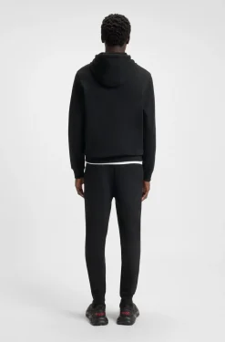 Cotton-terry hoodie with logo label
