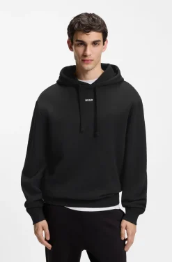 Cotton-terry hoodie with logo print