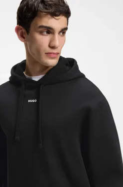 Cotton-terry hoodie with logo print