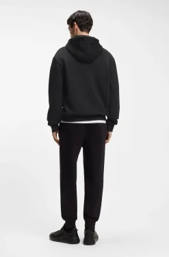 Cotton-terry hoodie with logo print