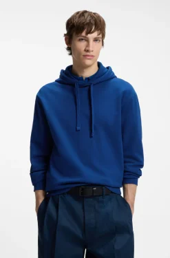 Cotton-terry hoodie with logo print