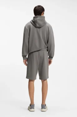 Cotton-terry hoodie with logo print