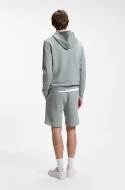 Cotton-terry hoodie with logo patch