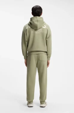 Cotton-terry loose-fit hoodie with logo details