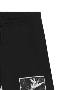 Cotton-terry shorts with artwork patch