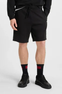 Cotton-terry shorts with logo print