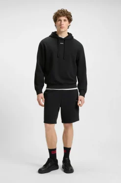Cotton-terry shorts with logo print