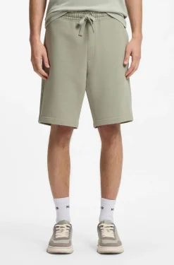 Cotton-terry shorts with logo print