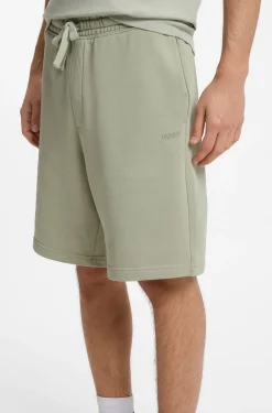 Cotton-terry shorts with logo print