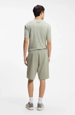 Cotton-terry shorts with logo print