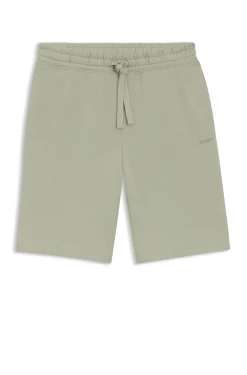 Cotton-terry shorts with logo print