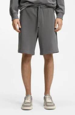 Cotton-terry shorts with logo print