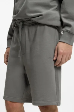 Cotton-terry shorts with logo print