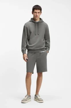Cotton-terry shorts with logo print