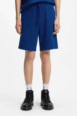 Cotton-terry shorts with logo print